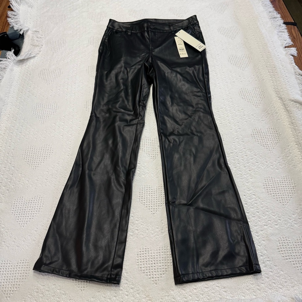 New No Boundaries Leather Bootcut Pants (6)
